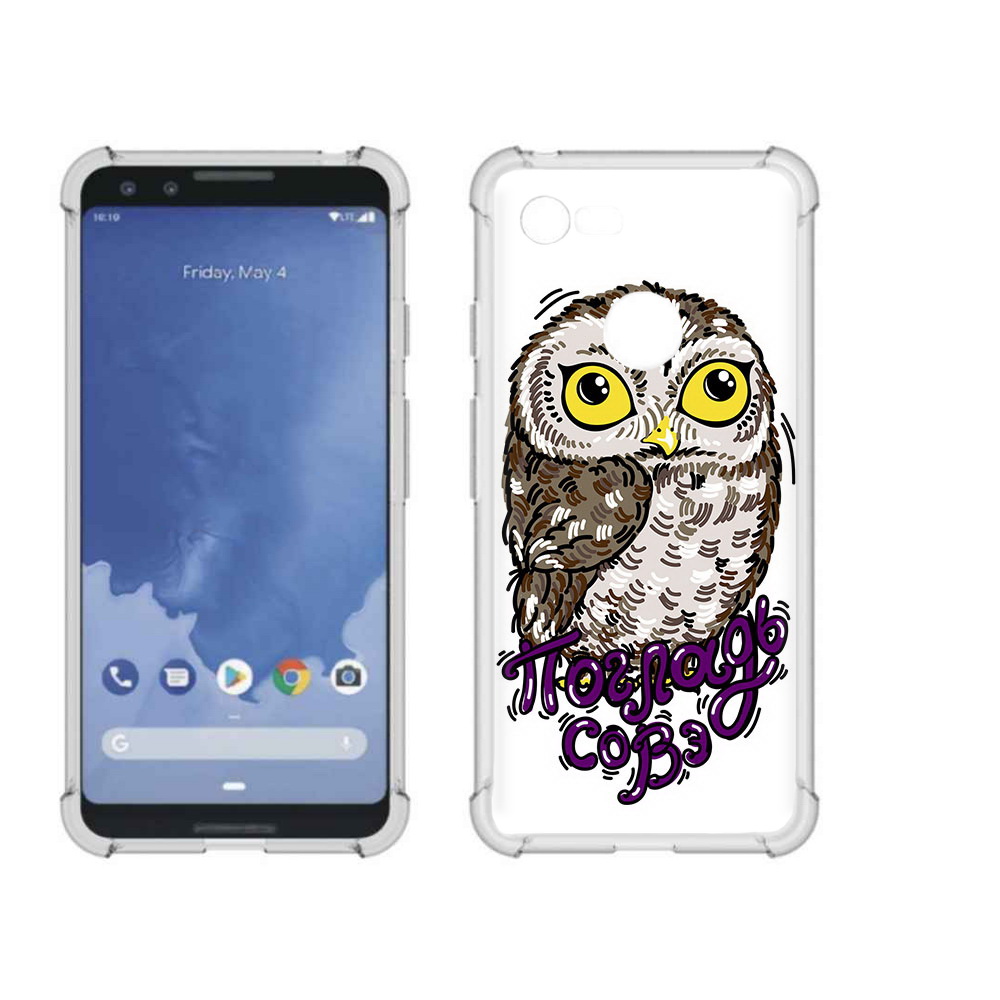 

Чехол MyPads Tocco для Google Pixel 3 Погладь Совэ, Прозрачный, Tocco