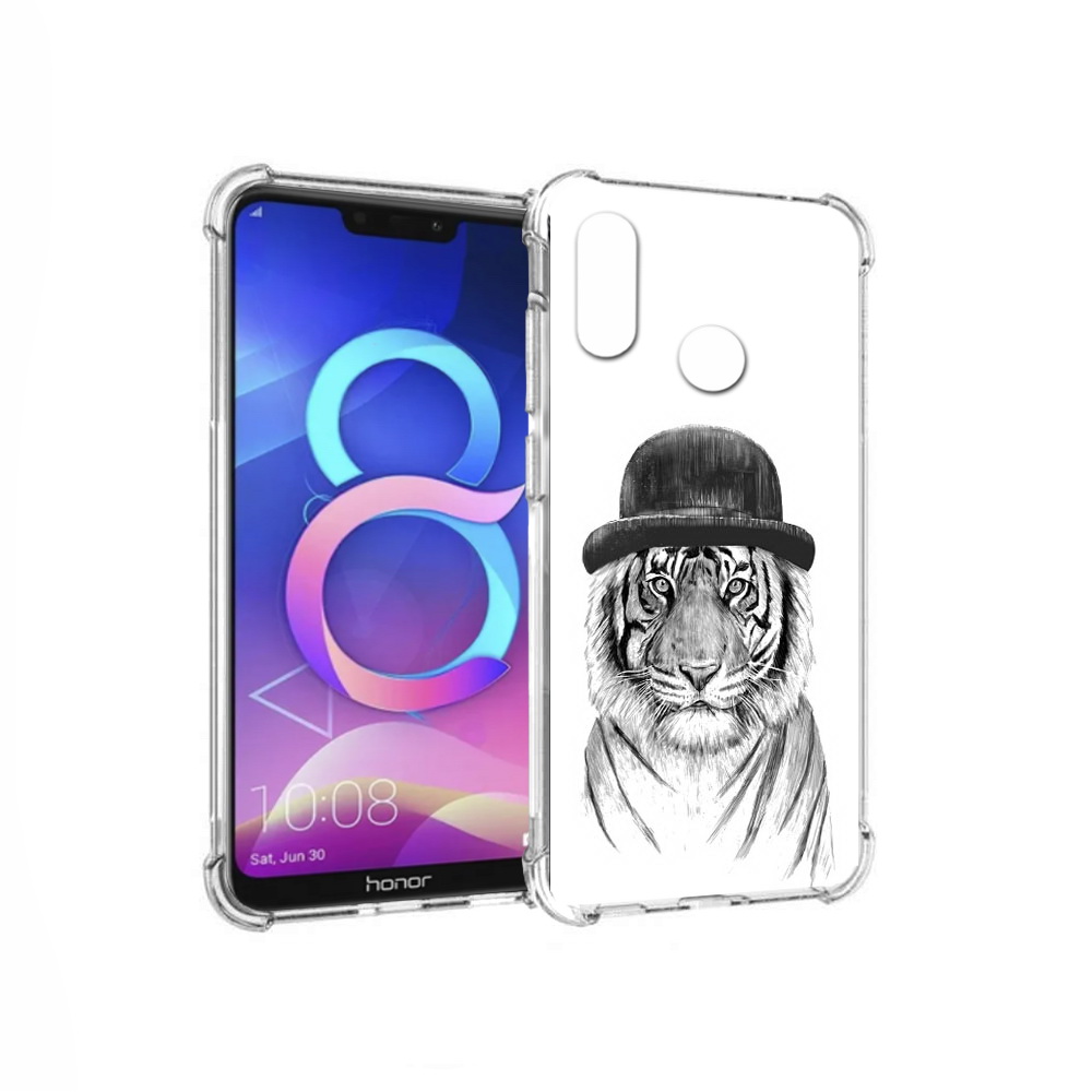 

Чехол MyPads Tocco для Honor 8C тигр британец (PT121522.29.641), Прозрачный, Tocco