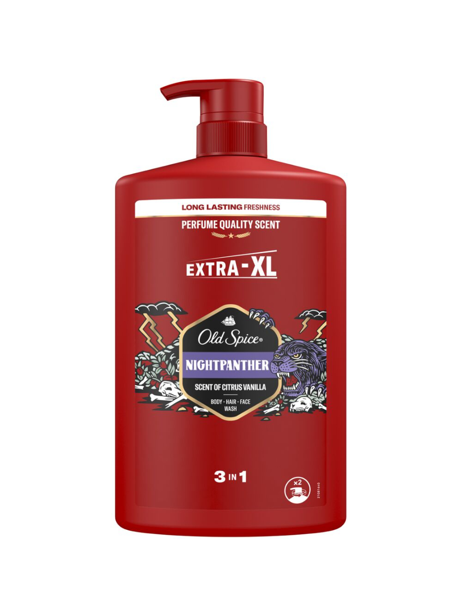 Гель-шампунь Old Spice Nightpanther 3 в 1 1 л