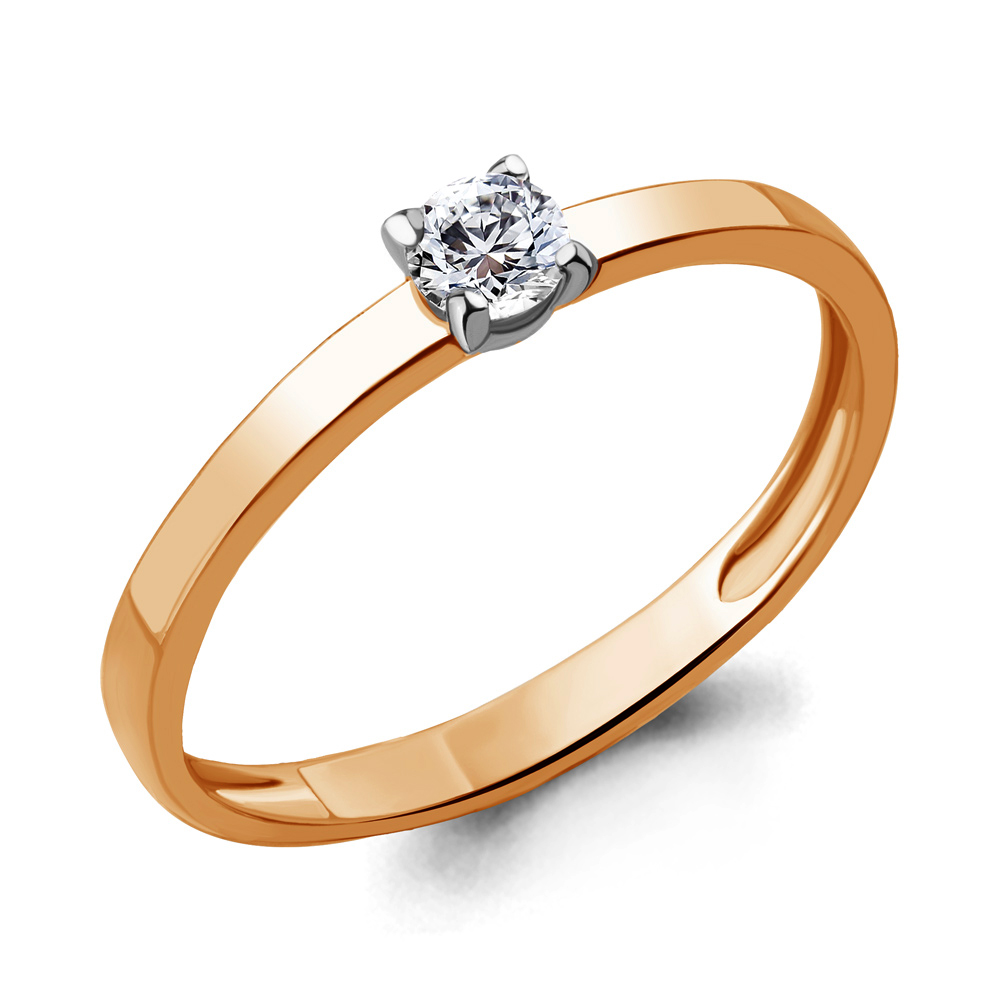 

Кольцо помолвочное из красного золота с бриллиантом р. Aquamarine 962423к, 962423к_585_кз