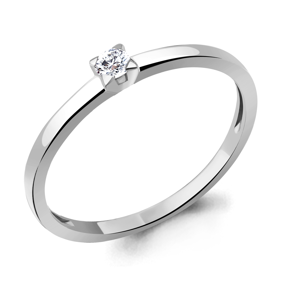 

Кольцо помолвочное из белого золота с бриллиантом р., Aquamarine 964031, 964031_585_бз