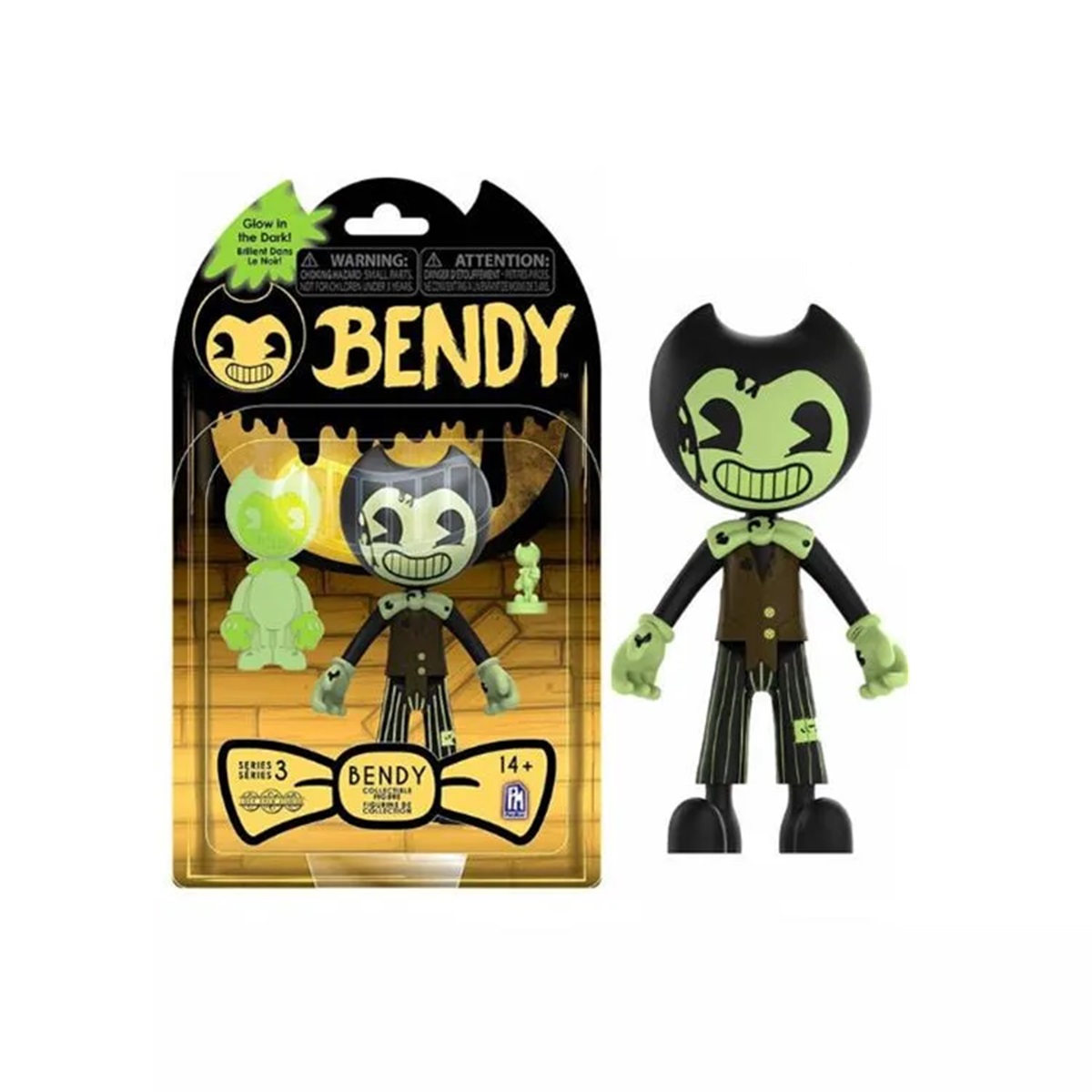 Фигурка Бенди и чернильная машина Bendy and The Dark Revival светящаяся высота 13 см 2280₽