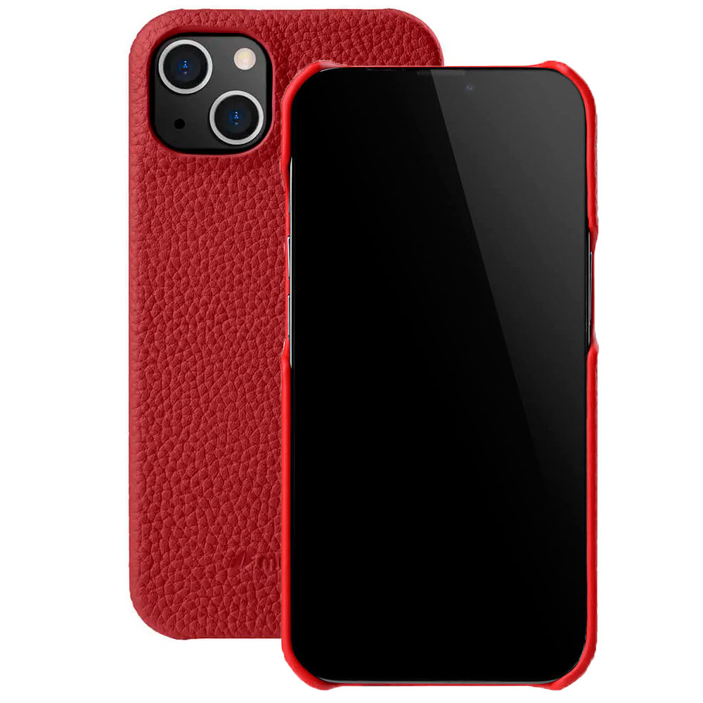 

Кожаный чехол накладка Melkco Snap Cover для iPhone 15, красный, Melkco Snap Cover для iPhone 15