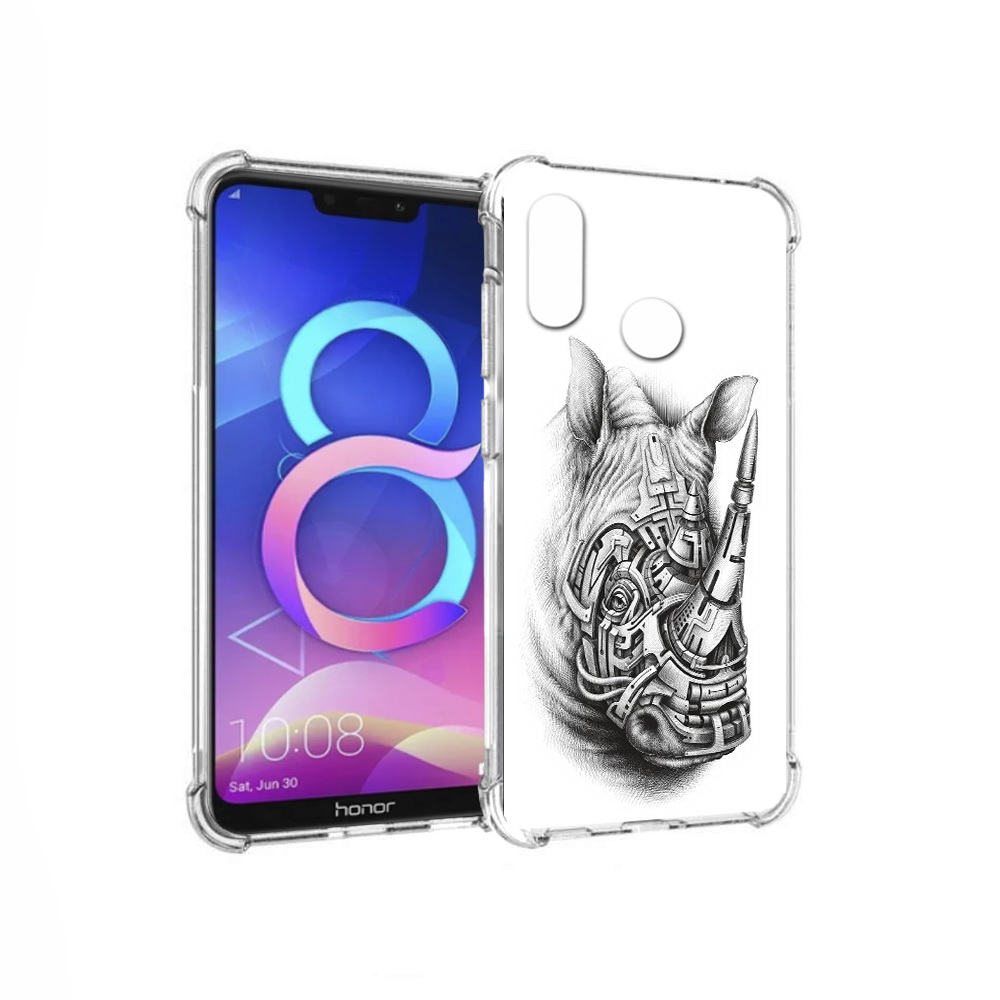 

Чехол MyPads Tocco для Honor 8C стальной носорог (PT121522.29.620), Прозрачный, Tocco