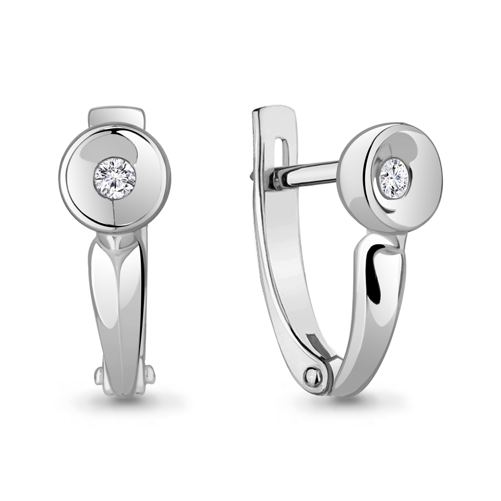 

Серьги из белого золота с бриллиантом Aquamarine 942798, 942798_585_бз