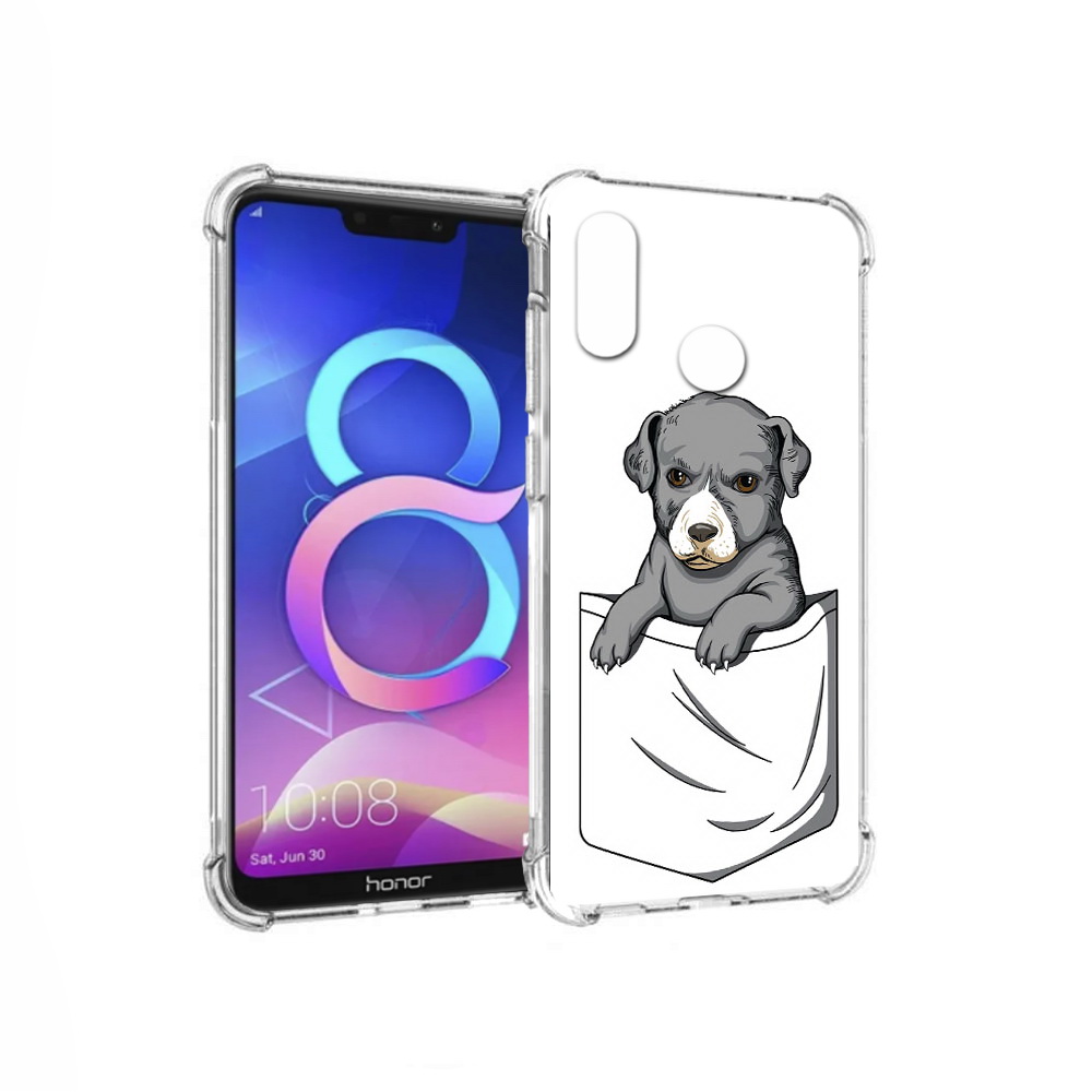 

Чехол MyPads Tocco для Honor 8C собачка в кармане (PT121522.29.611), Прозрачный, Tocco
