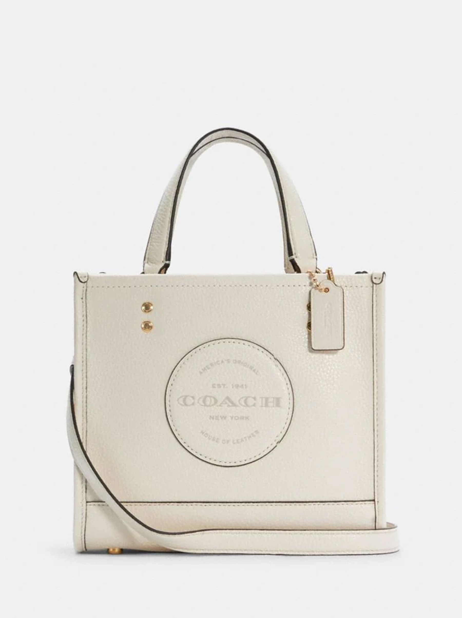 

Сумка женская Coach Dempsey Tote 22_CH0144 белая, Коричневый, Dempsey Tote 22_CH0144