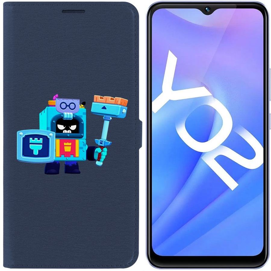 

Чехол-книжка Eco Book для Vivo Y02 Brawl Stars-Эш