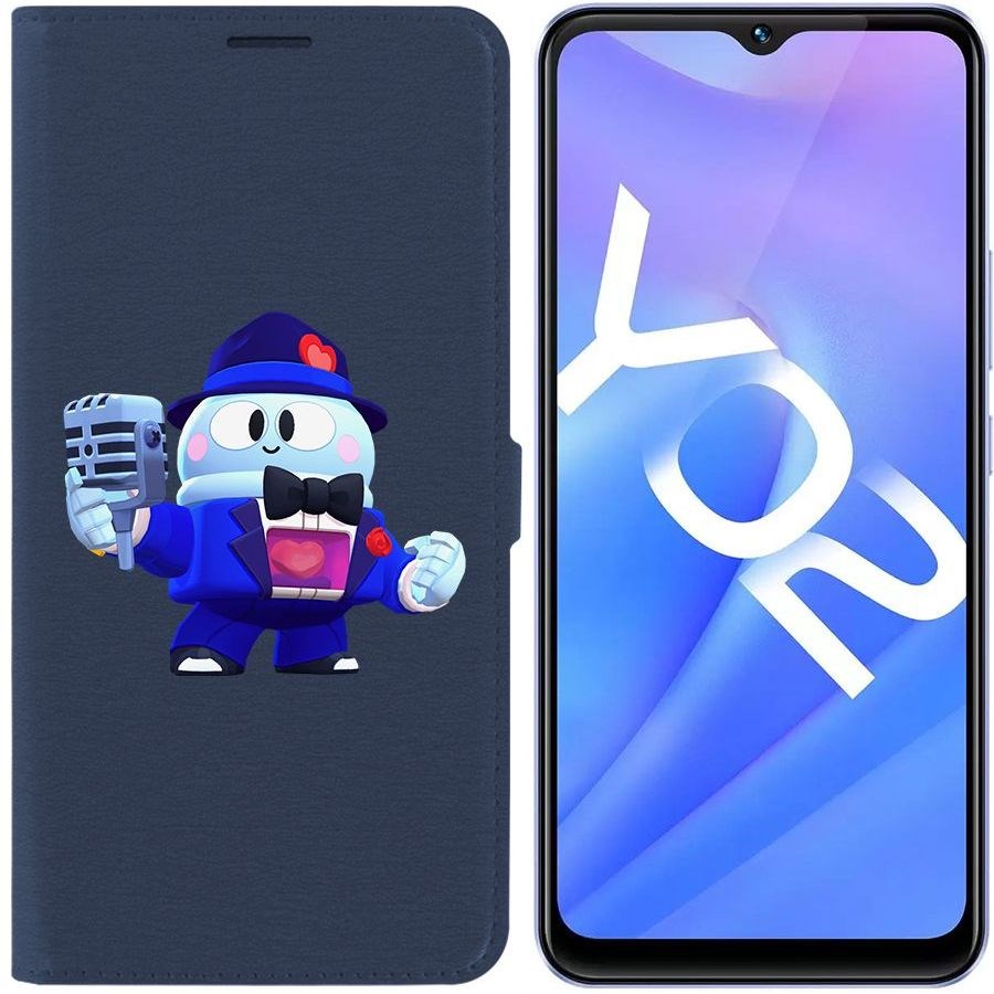 

Чехол-книжка Eco Book для Vivo Y02 Brawl Stars-Стильный Лу