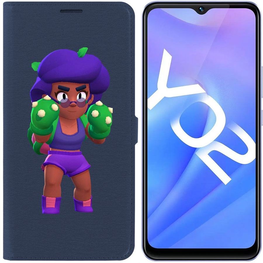 

Чехол-книжка Eco Book для Vivo Y02 Brawl Stars-Роза