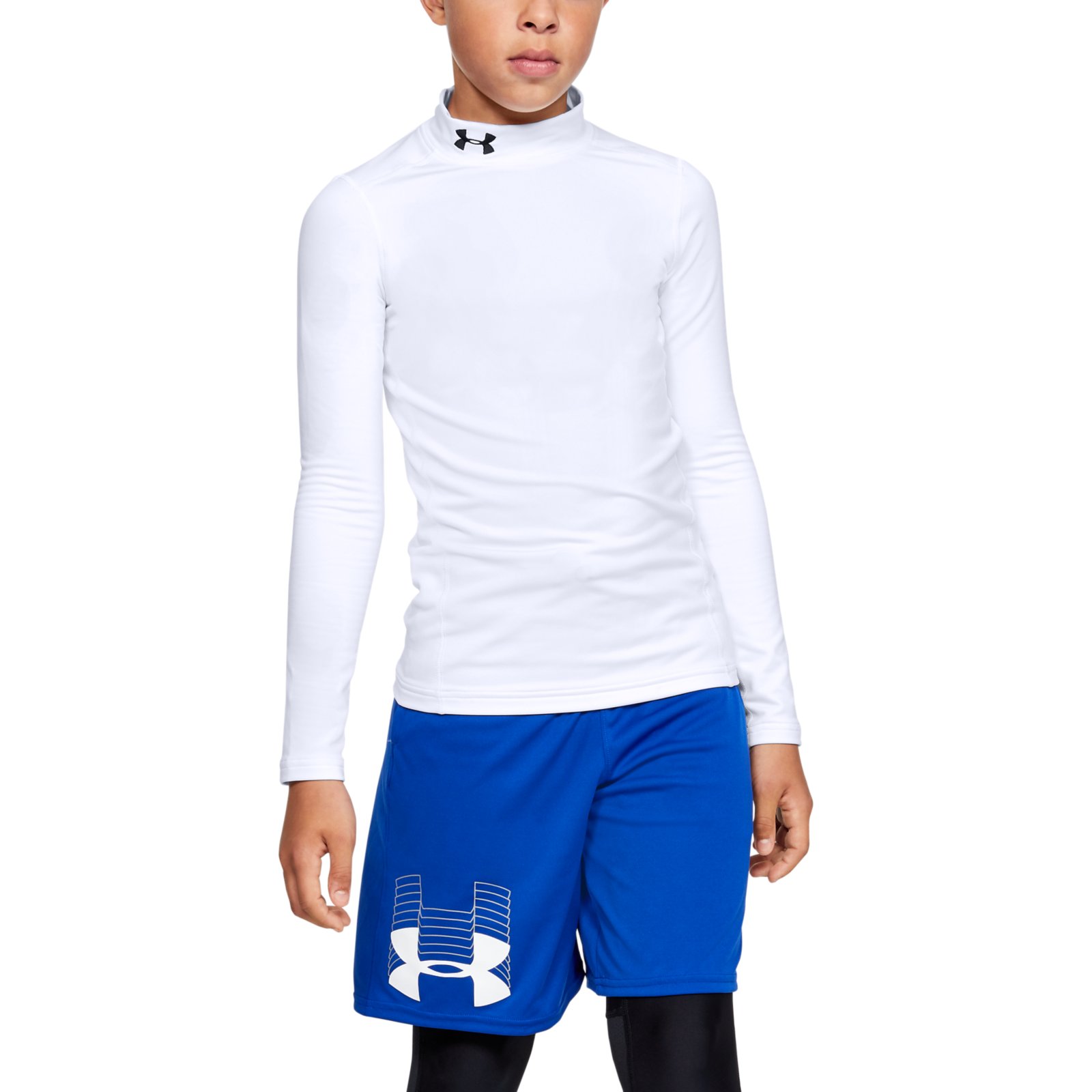 

Лонгслив Under Armour ColdGear Mock 1343269-100 белый р.152, 1343269-100