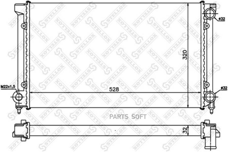 

STELLOX Радиатор охлаждения STELLOX 1025003sx