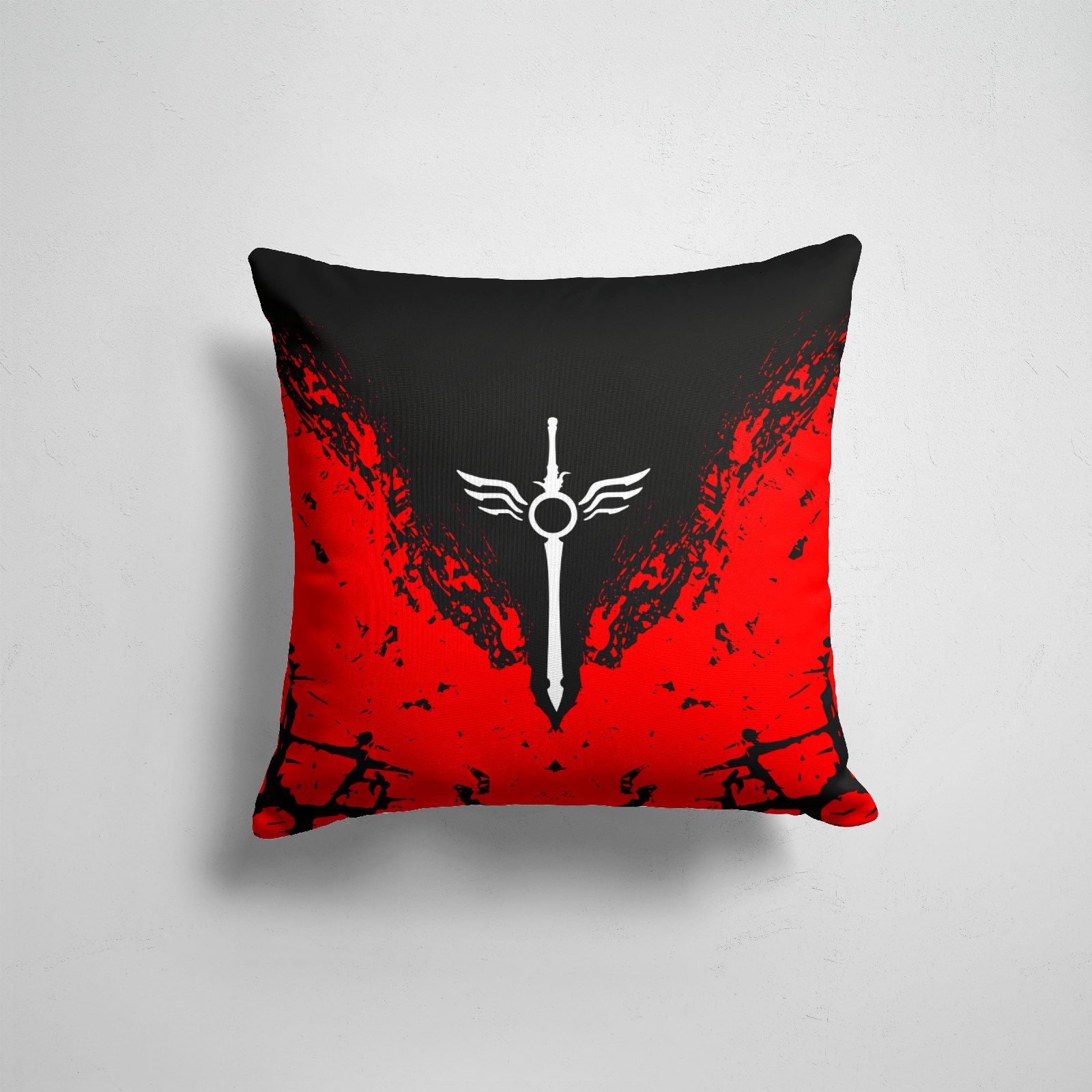 

Подушка декоративная 45х45см Геймерам Devil May Cry DMC SWORD, Разноцветный