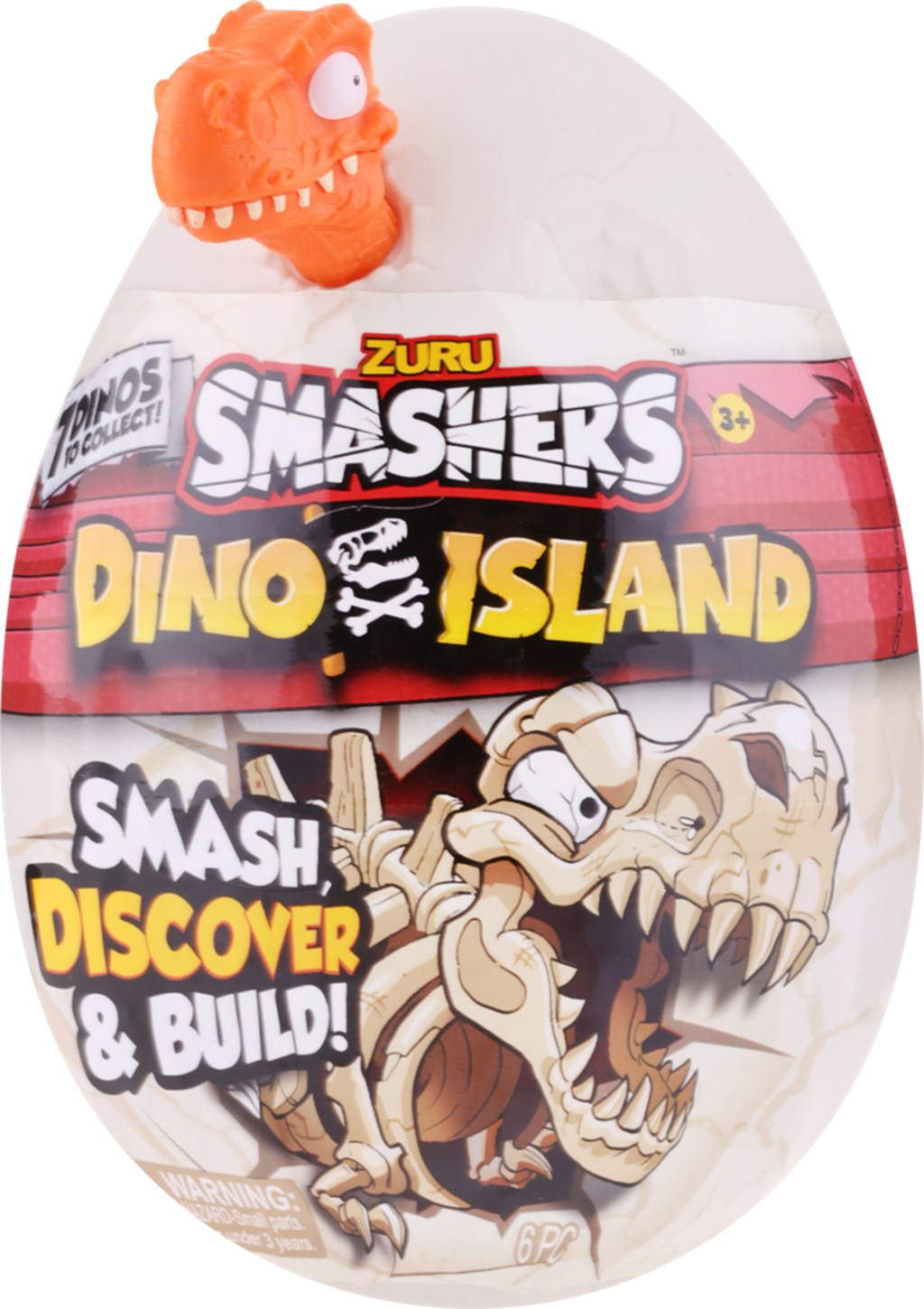 Игровой набор Zuru Smashers Dino Island Нано Яйцо динозавра оранжевый 14 см игровой набор zuru smashers dino island нано яйцо динозавра 7495sq1 s001 красный 14 см