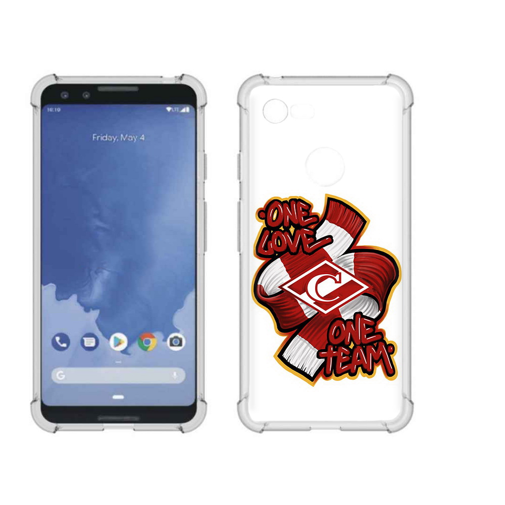 

Чехол MyPads Tocco для Google Pixel 3 Одна любовь-Спартак, Прозрачный, Tocco