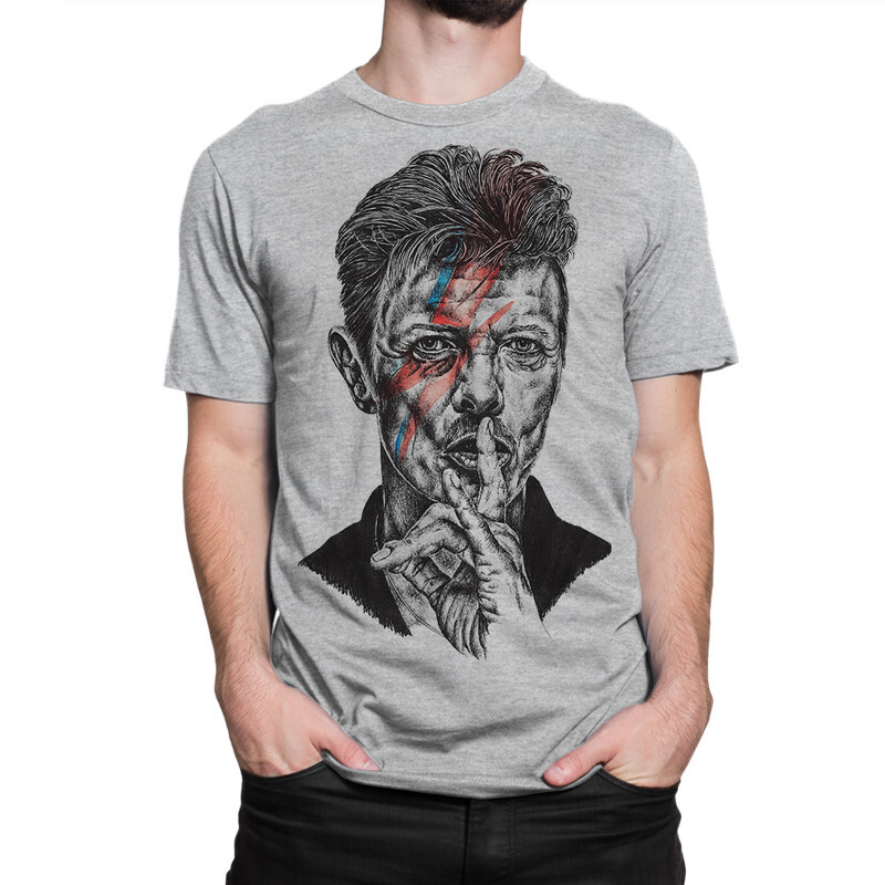 

Футболка мужская Dream Shirts Дэвид Боуи 927586222 серая S, Дэвид Боуи 927586222