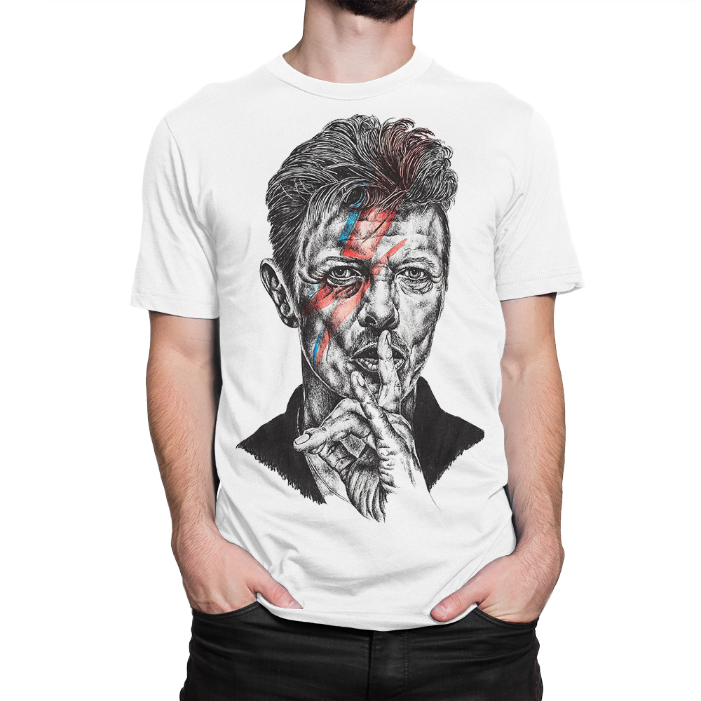 

Футболка мужская Dream Shirts Дэвид Боуи 927585222 белая S, Дэвид Боуи 927585222