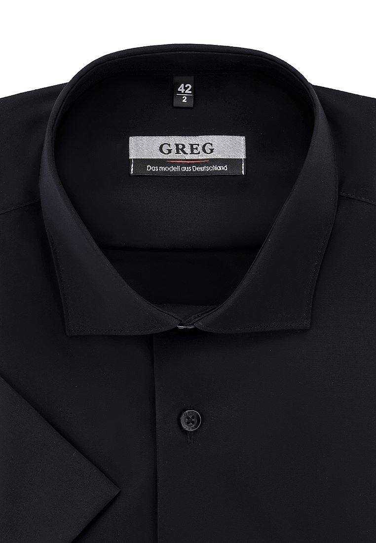 

Рубашка мужская Greg 01-00004977 черная 37, Черный, 01-00004977