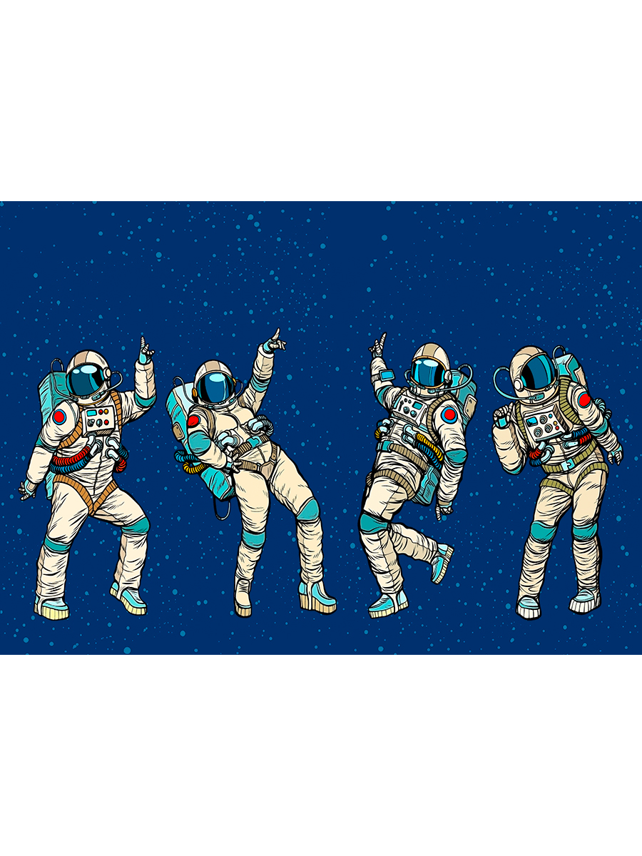фото Постер drabs а2 диско пати астронавтоы танцуют