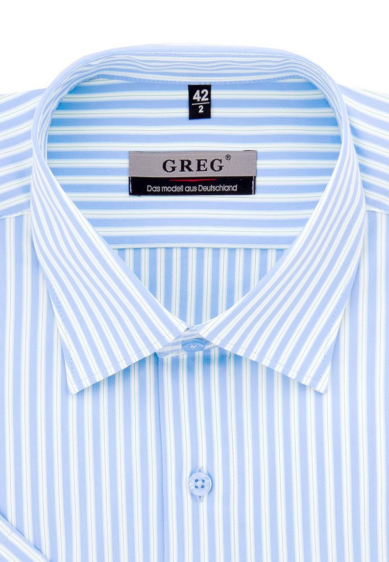 

Рубашка мужская Greg 01-00010078 голубая 38, Голубой, 01-00010078