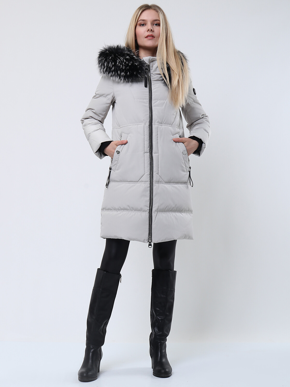 

Пуховик женский Avi A-70009(F) бежевый 42 EU, A-70009(F)