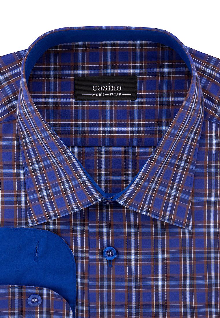 

Рубашка мужская CASINO 01-00002692 синяя 39, Синий, 01-00002692