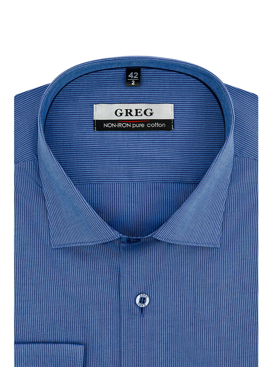 

Рубашка мужская Greg 00-00001598 голубая 39, Голубой, 00-00001598