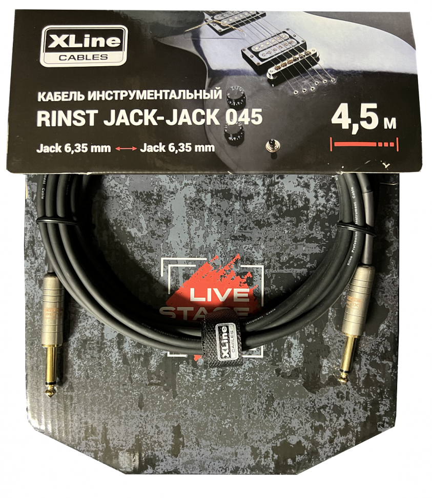 

Кабель инструментальный Xline Cables RINST JACK-JACK 045 mono 2xJack 6,35 mm, 4.5 м, Черный