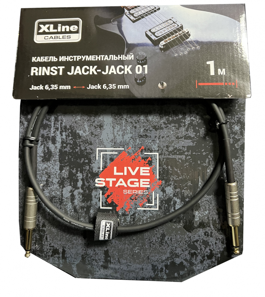 Кабель инструментальный Xline Cables RINST JACK-JACK 01 mono 2xJack 635 mm 1 м 1277₽