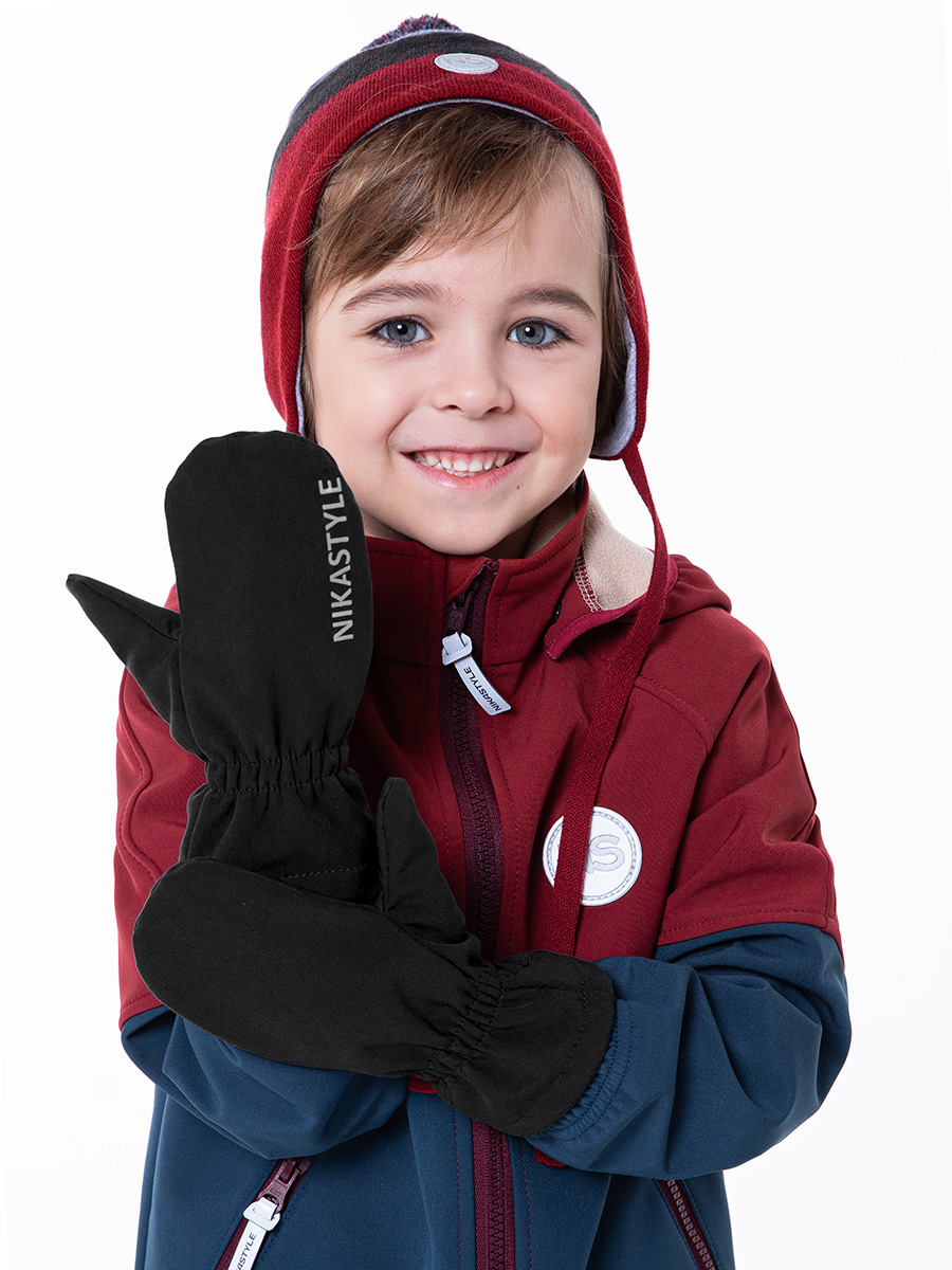 

Варежки детские NIKASTYLE 14л12624, черный, 14, 14л12624