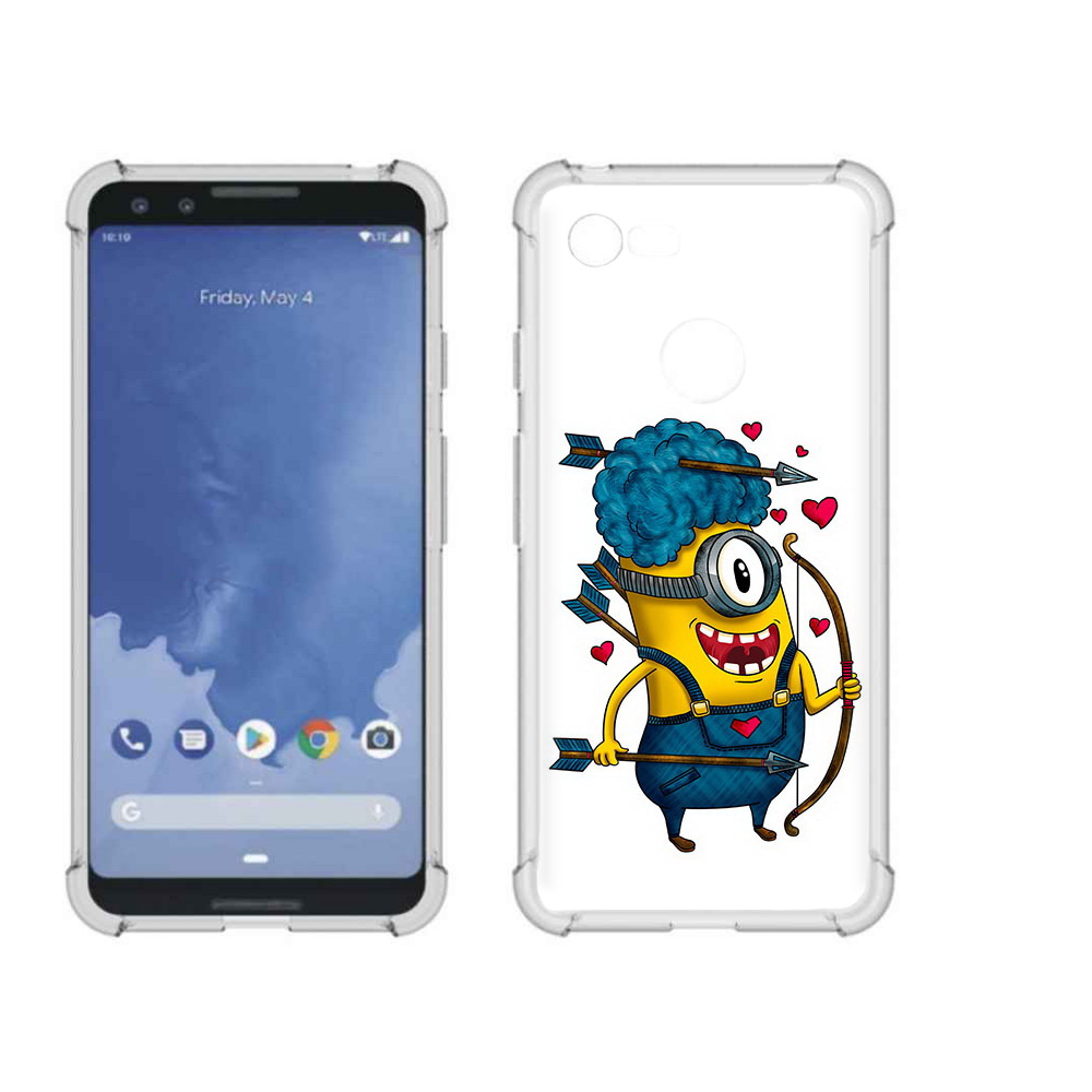 

Чехол MyPads Tocco для Google Pixel 3 Миньон купидон, Прозрачный, Tocco
