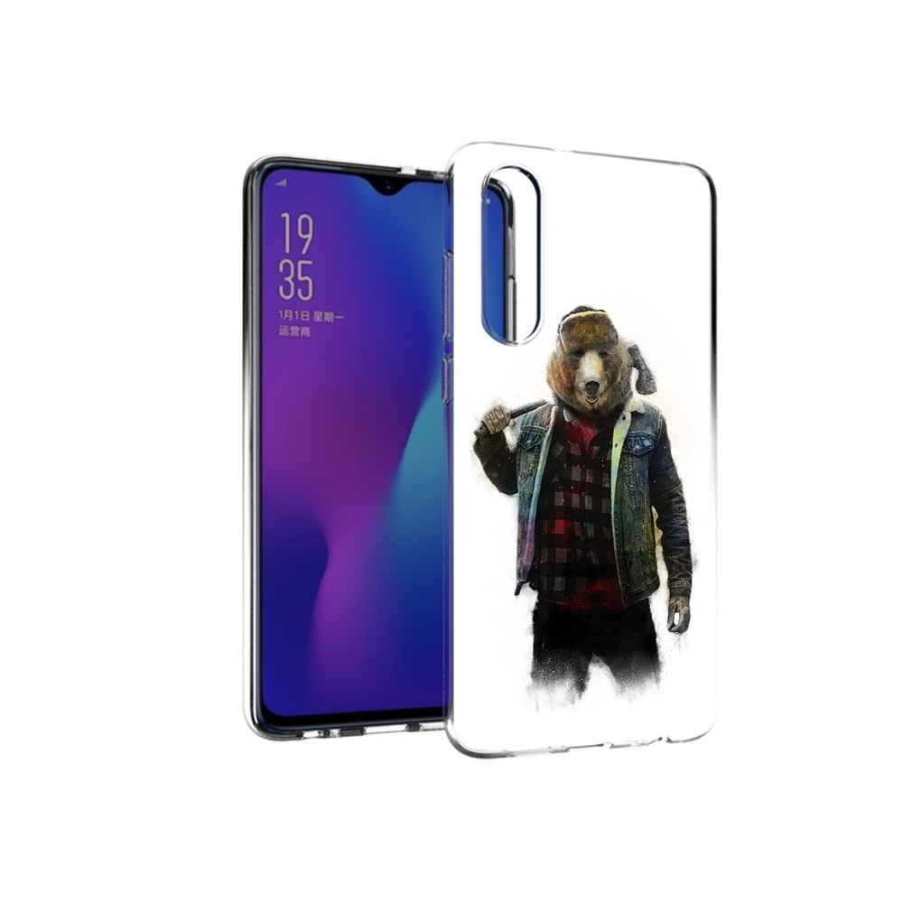 

Чехол MyPads Tocco для Huawei P30 медведь с топором, Прозрачный, Tocco