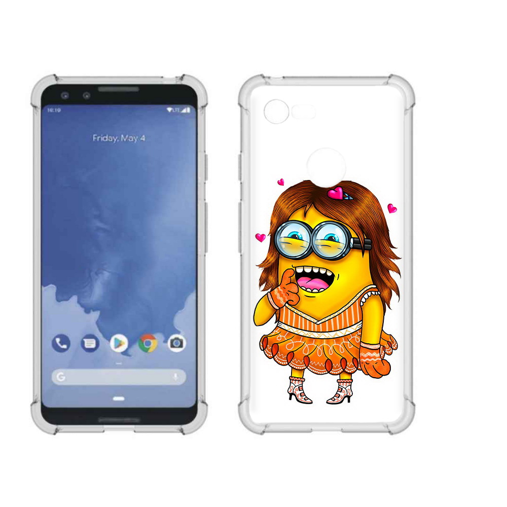 

Чехол MyPads Tocco для Google Pixel 3 Миньон девочка, Прозрачный, Tocco