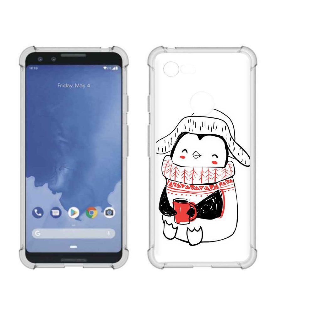 

Чехол MyPads Tocco для Google Pixel 3 Милый пингвин, Прозрачный, Tocco