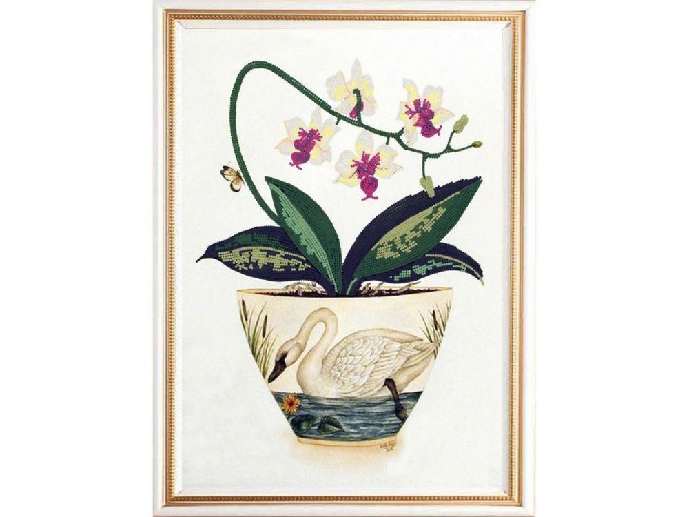 

Рисунок на ткани Цветы и птицы 1