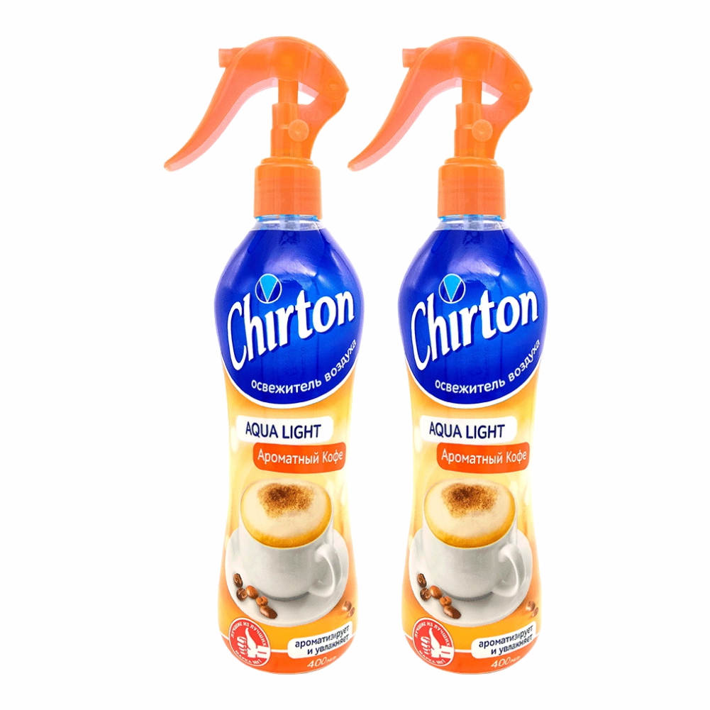 Комплект Освежитель воздуха Chirton Aqua Light Ароматный Кофе 400 мл х 2 шт