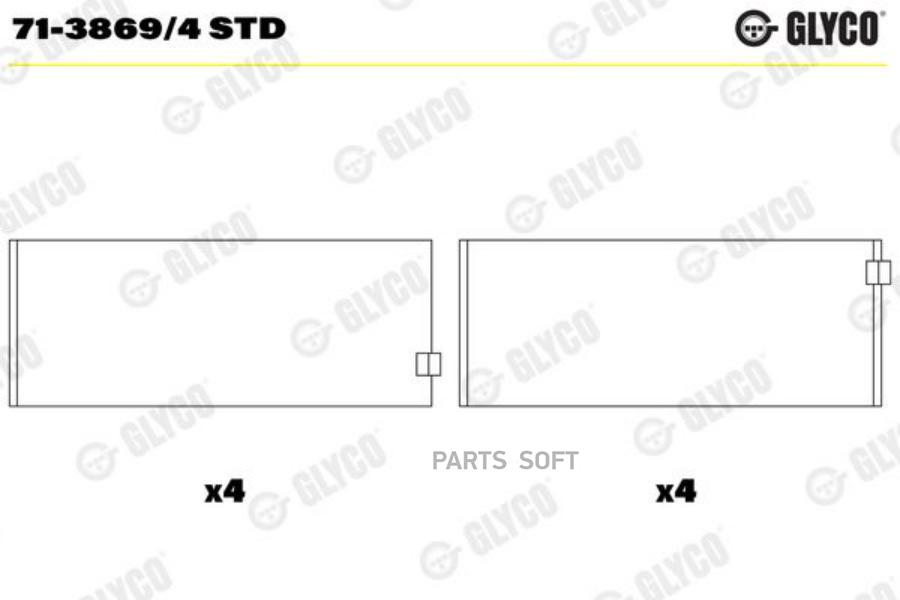 

GLYCO 7138694STD Вкладыши ДВС шатунные (к-т)