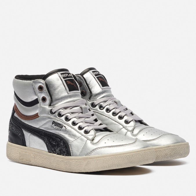 

Кроссовки мужские PUMA x Replay Ralph Sampson Mid серебристые 43 EU, x Replay Ralph Sampson Mid