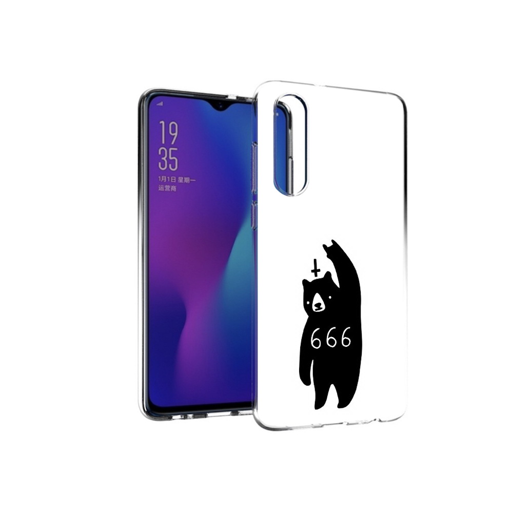 

Чехол MyPads Tocco для Huawei P30 медведь 666, Прозрачный, Tocco