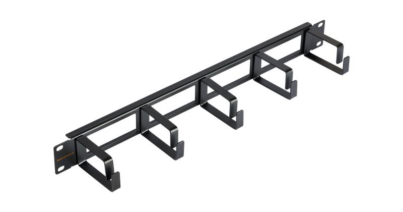 Органайзер кабельный 19дюйм 1U глубина колец 60мм метал. с отверстиями в опорной планке че