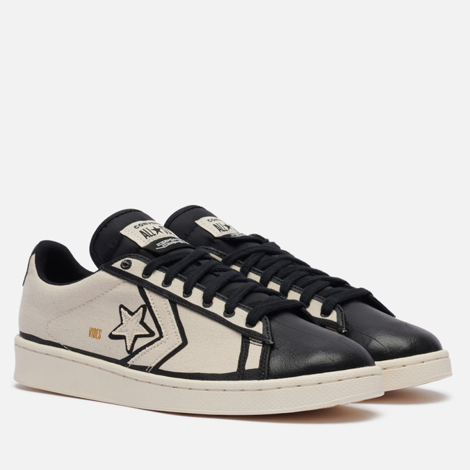 

Кеды унисекс Converse x Joshua Vides Pro Leather Low белые 42 EU, x Joshua Vides Pro Leather Low