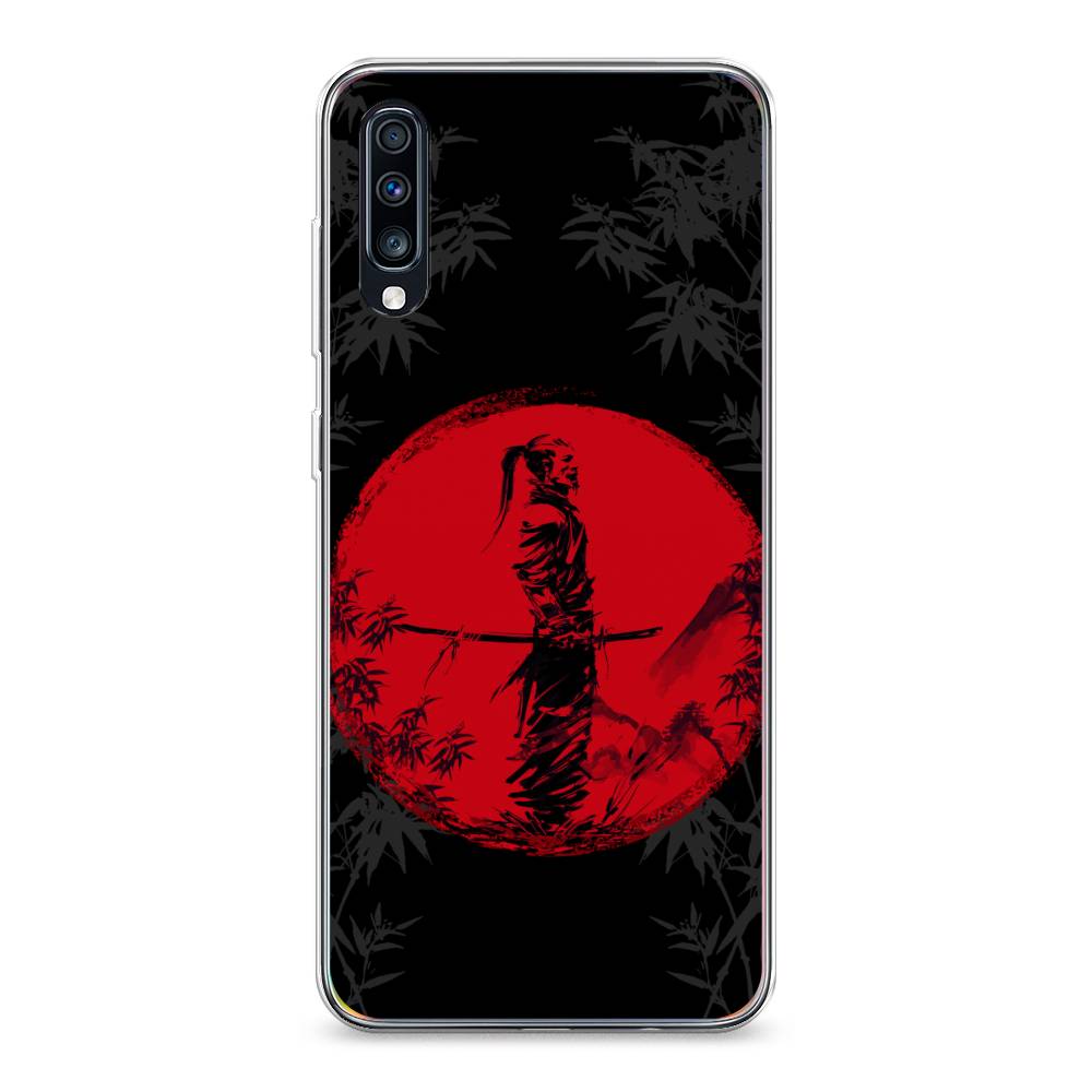 

Чехол на Samsung Galaxy A70 "Самурай на красном фоне", Черный;красный;серый, 28150-4