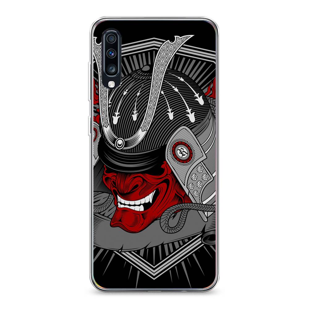 

Чехол на Samsung Galaxy A70 "Красная маска самурая", Белый;красный;черный, 28150-4
