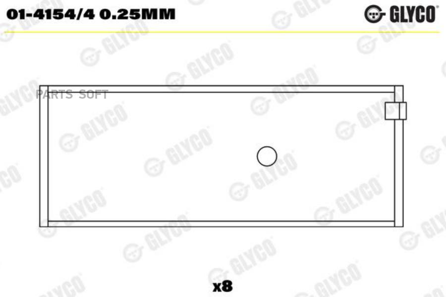 

GLYCO 0141544025MM Вкладыши ДВС шатунные (к-т)