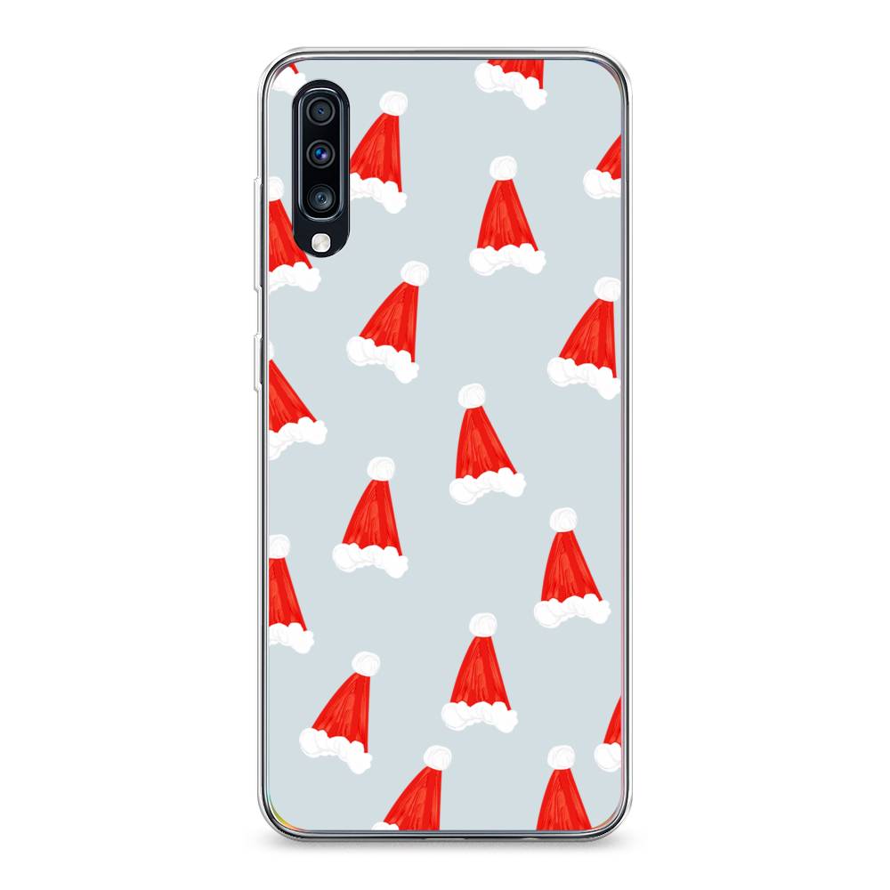 

Чехол на Samsung Galaxy A70 "Новогодние шапочки", Белый;красный;серый, 28150-5