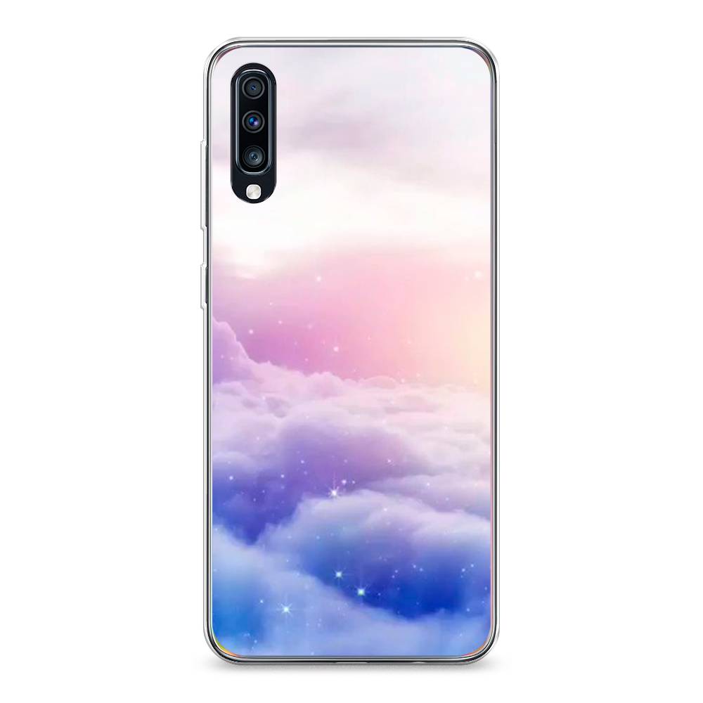 

Чехол на Samsung Galaxy A70 "Небеса", Голубой;белый;розовый, 28150-2