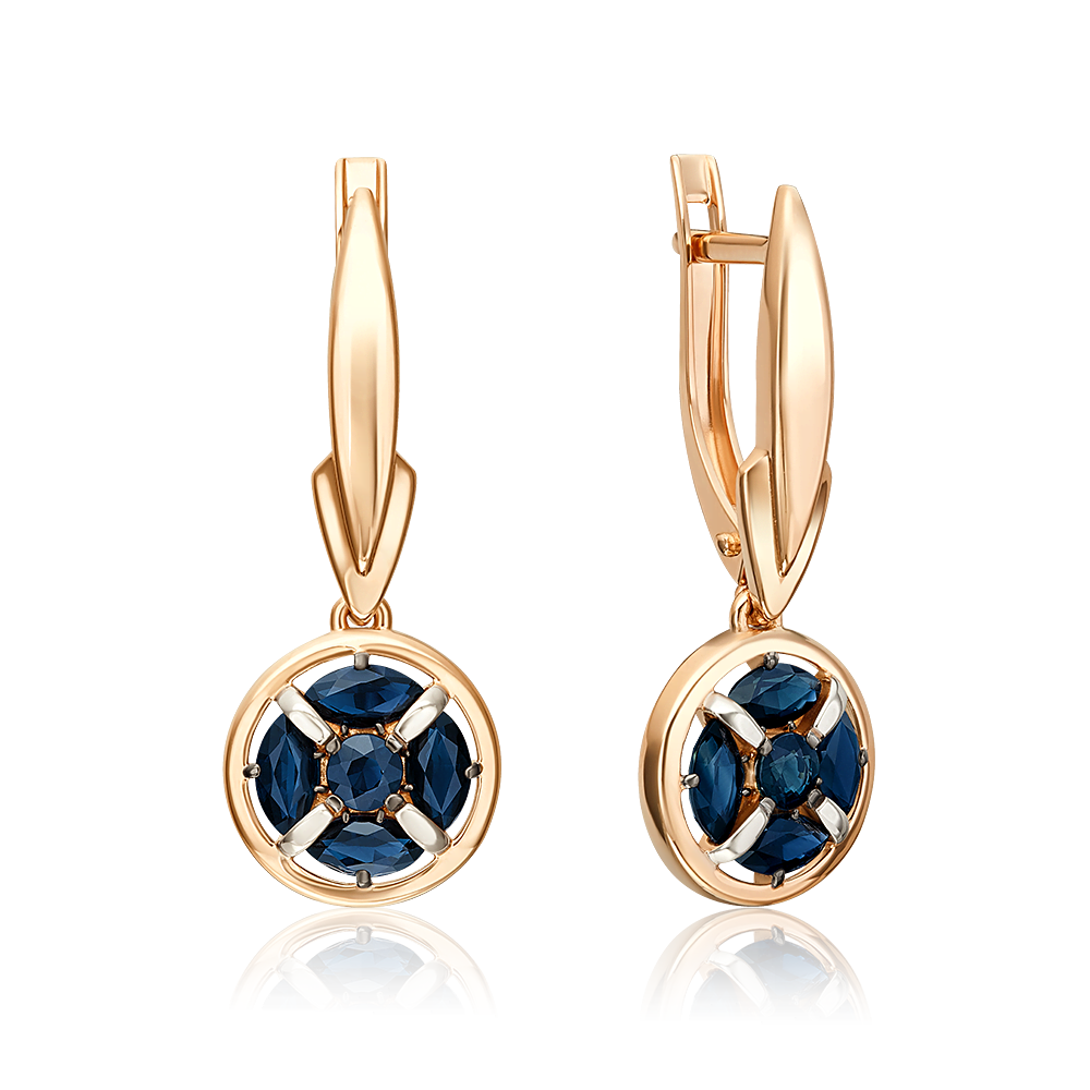 

Серьги из золота PLATINA jewelry 02-5509-00-102-1110, сапфир, 02-5509-00-102-1110