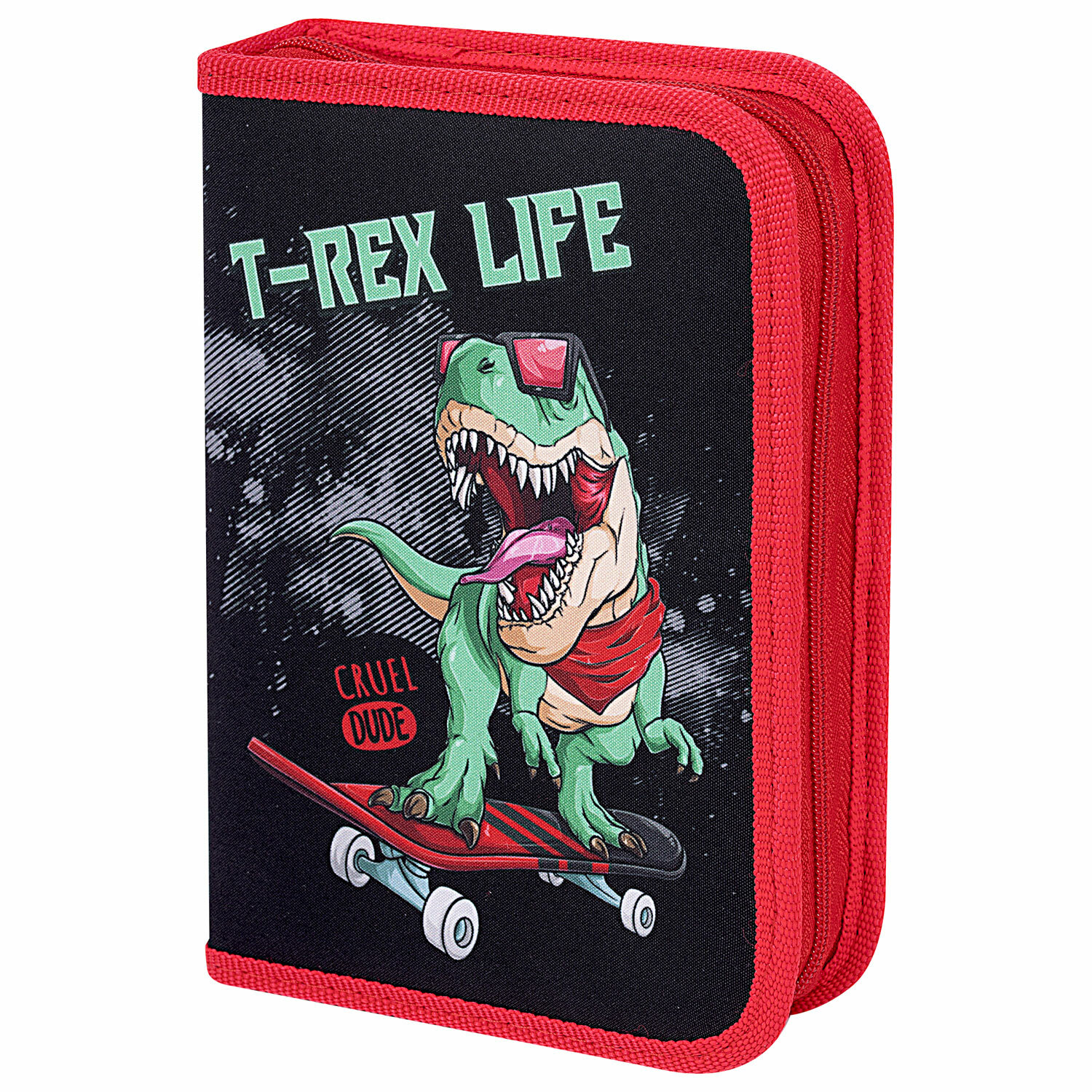 

Пенал Пифагор "T-Rex Life" 271513, 1 отделение 2 планки, полиэстер, 20х14 см, 2 шт., 271513