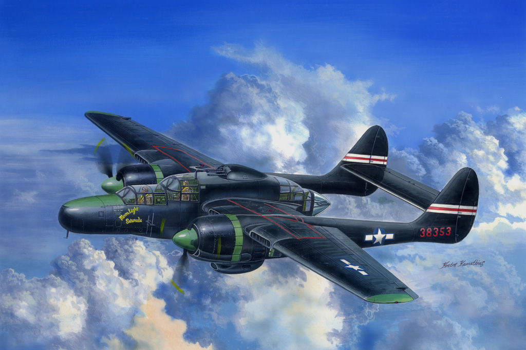 фото Сборная модель hobbyboss 1/48 p-61c black widow 81732