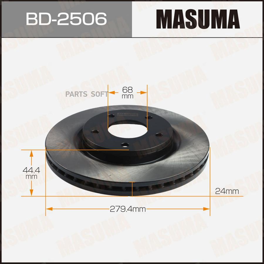 

Диск тормозной MASUMA front JUKE, SENTRA / F15E, B17R [уп.2]